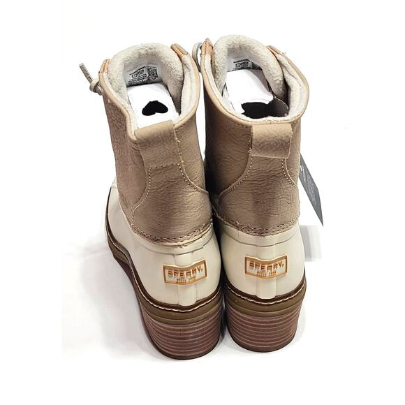 Sperry Top Sider Saltwater heel Ivory Techwave Stormwave boots NIB size 7.5 - Picture 3 of 9